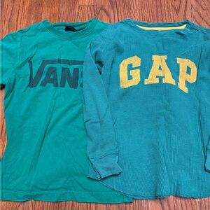Boys Lot of 2: Small S 6 7 Gap & Vans Long Sleeve Shirts